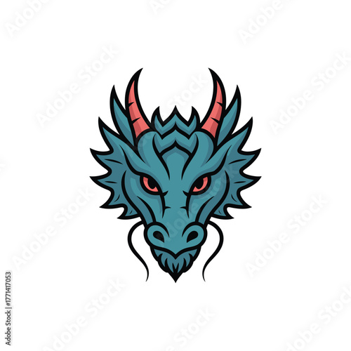 Teal Dragon Head