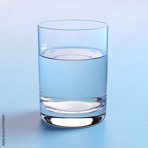 glass of water isolated background.