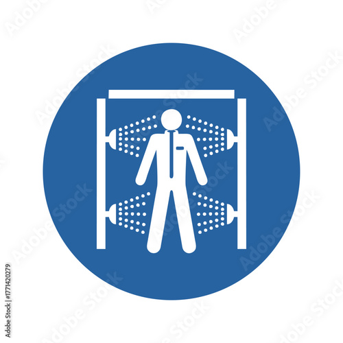 Use decontamination shower vector design mandatory safety sign standar ISO 7010