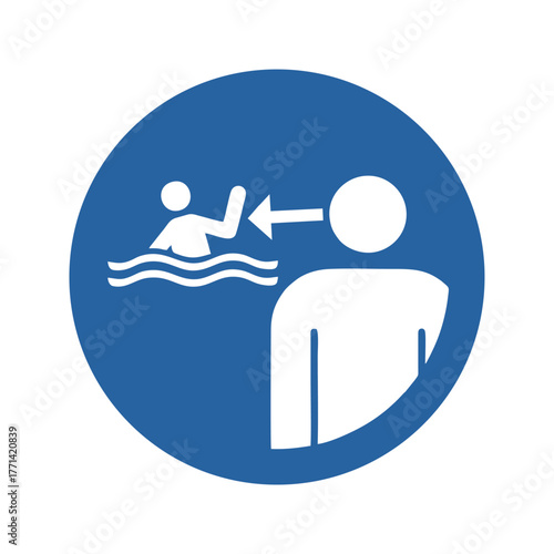 Keep children under supervision in the aquatic environment vector design mandatory safety sign standar ISO 7010
