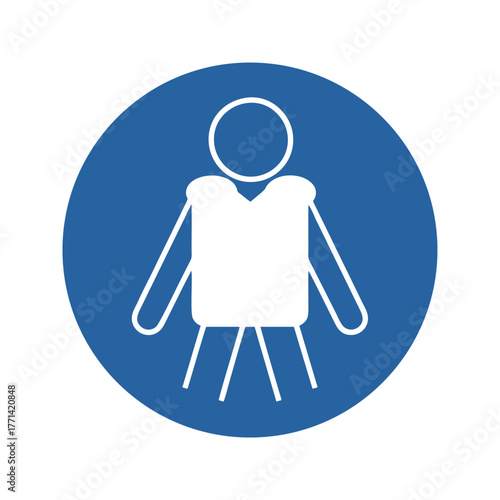 Wear personal flotation devices vector design mandatory safety sign standar ISO 7010