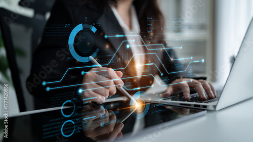 Foto Dashboard for business intelligence and strategic planning