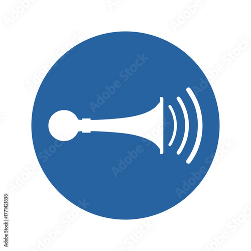 Sound horn vector design mandatory safety sign standar ISO 7010