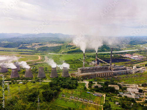 Wallpaper Mural View from above. Thermal power plant. Torontodigital.ca