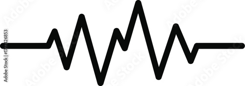Heartbeat line art pulse wave ecg medical symbol