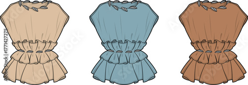 Stylish Women's Top in Multiple Colors Illustration