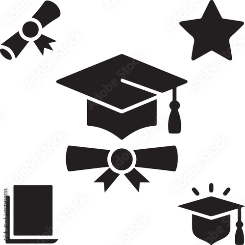 Graduation Symbols Education & Achievement