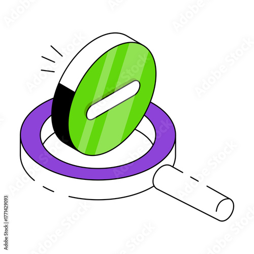 A unique design icon of zoom out