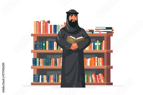 arabic man in bookstore