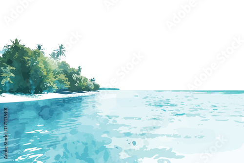 Turquoise Waters of the Maldives Islands