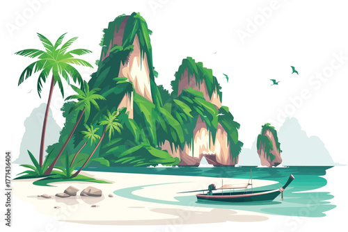 Tropical Paradise of Phi Phi Islands in Thailand