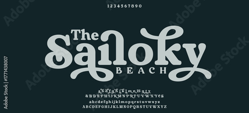 Elegant wedding logo alphabet letters font. Typography luxury classic lettering serif fonts decorative vintage retro logos and number. vector illustration