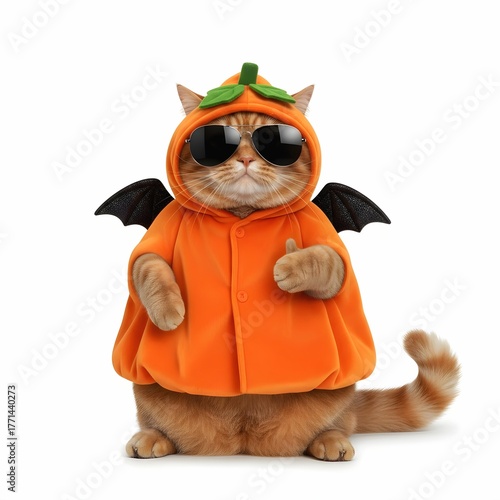 Pumpkin Bat Cat