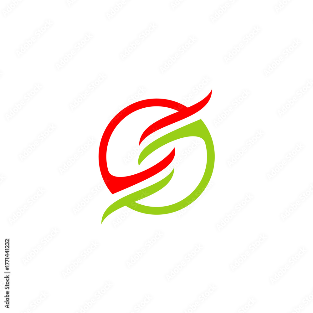 Obraz premium Dynamic Intertwined Shapes: A Symbol of Collaboration, Growth, and Balance, Representing a Harmonious Union of Contrasting Elements in a Modern and Abstract Design concept