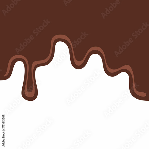 chocolate drip vector, choco melted, hot cocoa flow, sweet dessert vector, milk drop illustration, brown liquid wave, melting chocolate cartoon