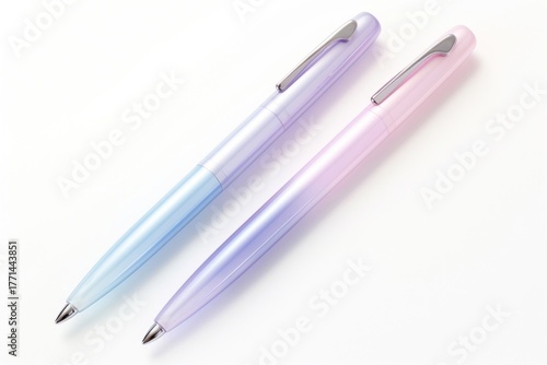 Pen pink white background purple.