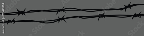 barbed wired fenced illustration design.eps