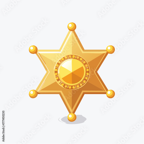 Étoile de shérif stylisée isolée symbole Far West