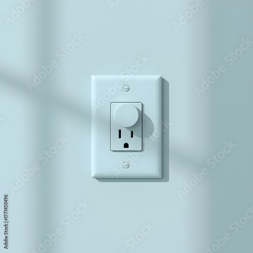 Elegant Blue Electrical Outlet for Minimal Design