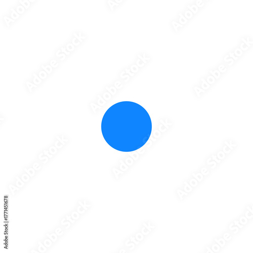 Simple Solid Blue Dot Isolated for Bullet Point or Loading Indicator