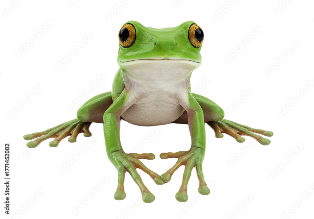 Fototapeta premium Frog with transparent PNG background