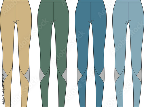 Collection of Stylish Yoga Pants in Various Colors for Activewear