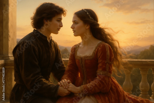 Romeo and Juliet's romantic encounter