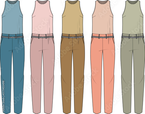 Fashionable Collection of Jumpsuit Outfits in Pastel Colors for Women