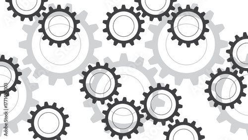 Cogwheel rotation, gear wheel background, mechanical engineering, technology and innovation