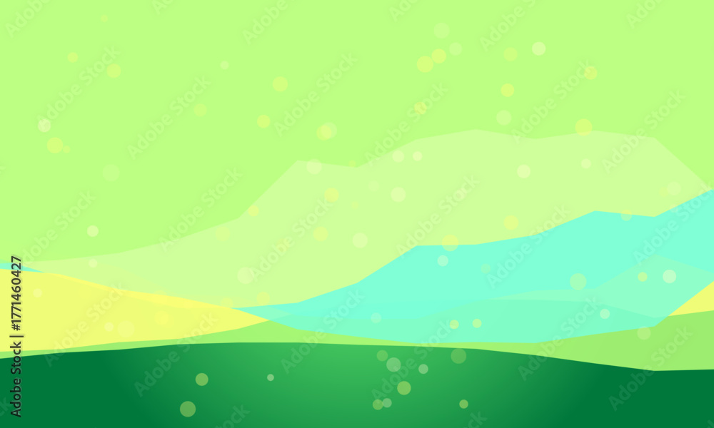 Obraz premium Abstract landscape with rolling hills and bokeh effect