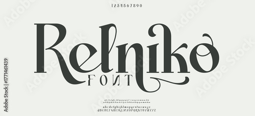 Abstract Fashion font alphabet. Minimal modern urban fonts for logo, brand etc. Typography typeface uppercase lowercase and number. vector illustration.