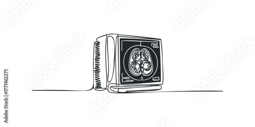 Medical scanner with brain scan