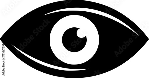 Eye icon, Eye silhouette. Simple icon. Web site page and mobile app design vector element.
