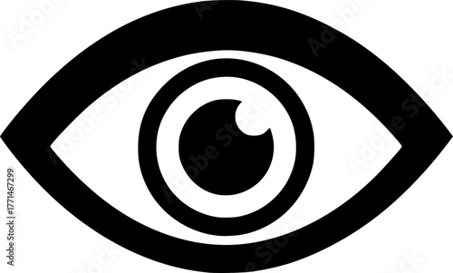 Eye icon, Eye silhouette. Simple icon. Web site page and mobile app design vector element.
