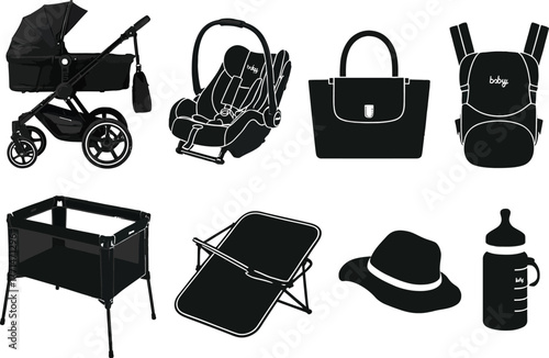 Shop baby essentials stroller car seat and more for new parents now editable vector