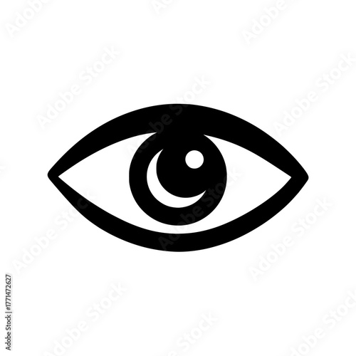 The eyesight pictogram is depicted as a simple eye icon in modern flat style