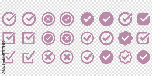 check mark icons tick symbols in green circle . Represents confirmation, approval, success, or completed tasks or status. for web, checklists, and task completion projects
