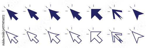 pointer sign and symbol. hand cursor icon. Computer mouse click cursor isolated on transparent. Cursor icon click set. Cursor set in hand mouse form, hand pointer. cursor or computer mouse pointer ico