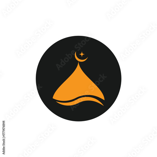  Mosque icon design vector template for banner ,poster ,social media post,T shirt and app logo.
