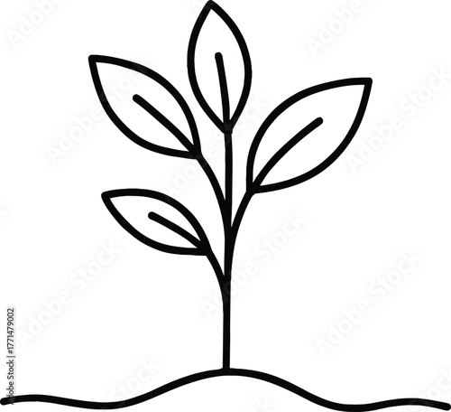 Depicting new life as a plant growing in soil to communicate growth concepts and symbolise ecology