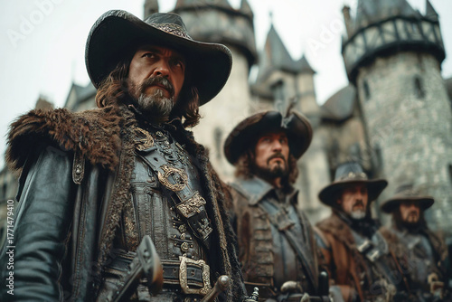 Musketeers defending the Bastille in historic showdown during battles in France