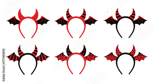 Get your spooky fun on with these devilish horns and wings headbands perfect for parties and Halloween festivities