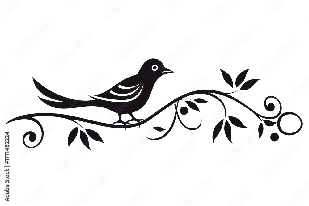 Fototapeta premium Bird graphics pattern animal.