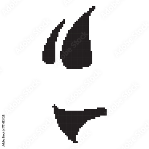 swimsuit pixel icon, 8-bit. Vector illustration on a white background.