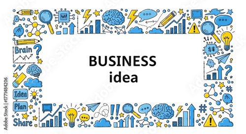 Business Idea Concept Creative Thinking and Strategic Planning for Startup Success