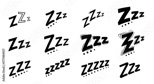 Sleepy Time A Collection of Zzz Icons for Relaxation and Comfort