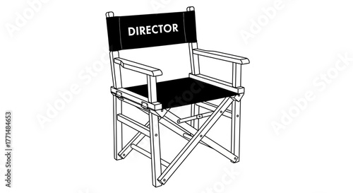 Director's Chair Illustration Film Industry Symbol