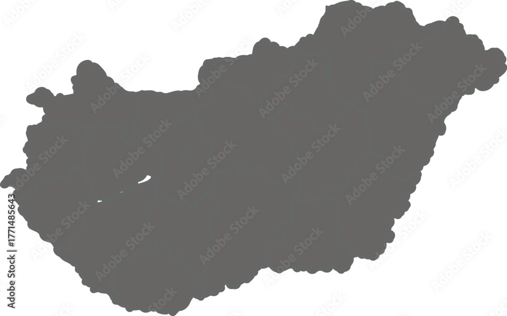 Fototapeta premium Georgia - outline map with counties