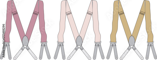 Stylish and Versatile Suspender Collection in Various Colors for Men and Women