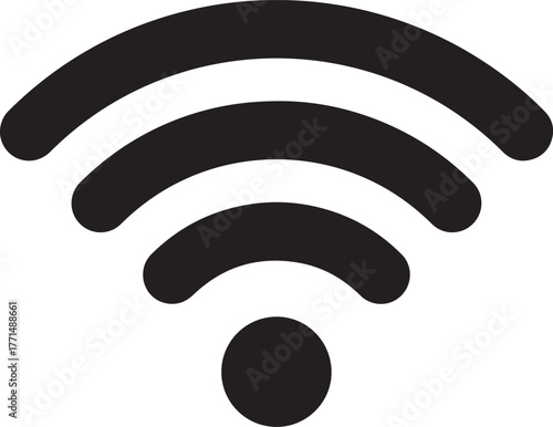 Wi-Fi internet icon. Vector with Wi-Fi WLAN access, wireless Wi-Fi hotspot signal sign stock illustration